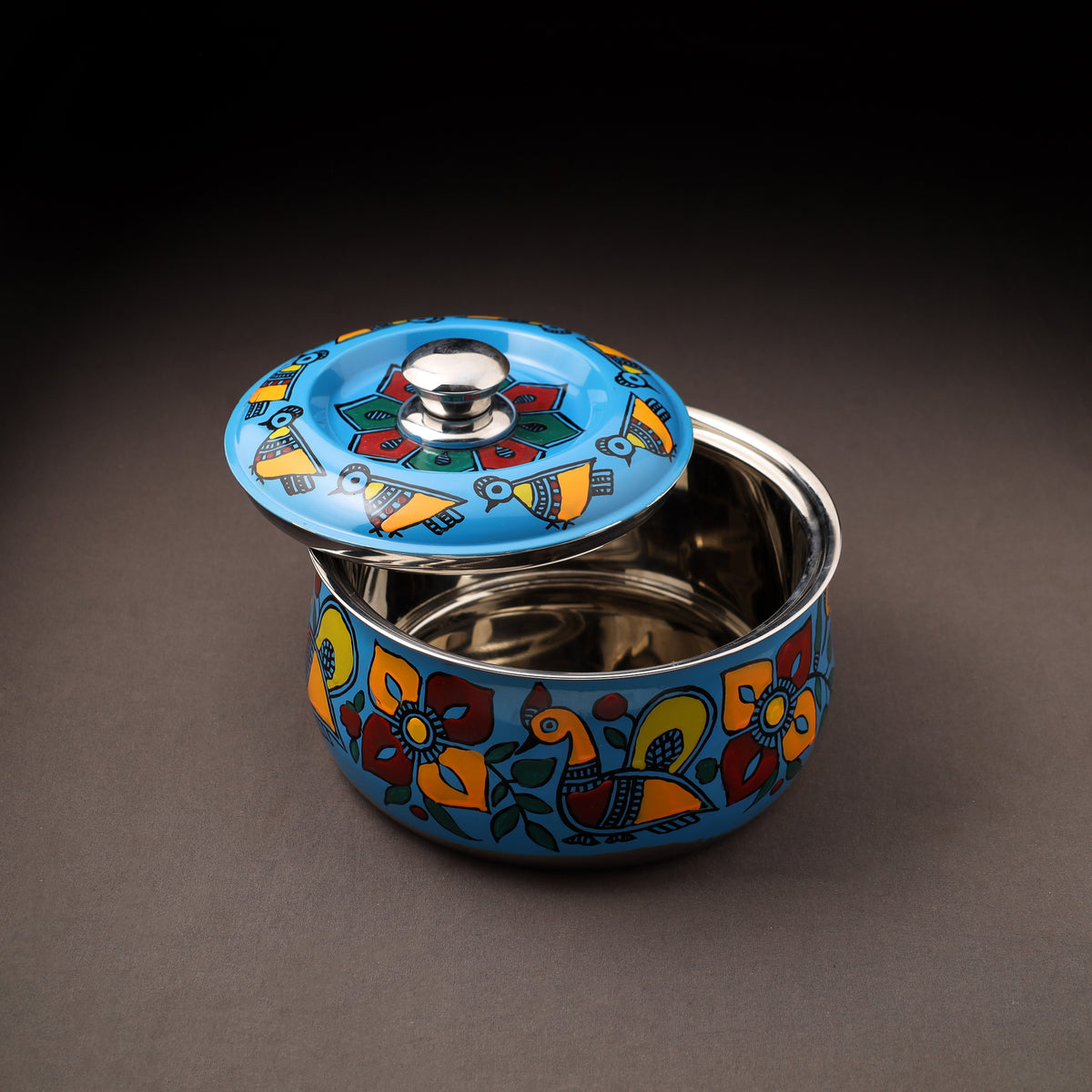 Bengal Patua Handpainted Stainless Steel Casserole 18