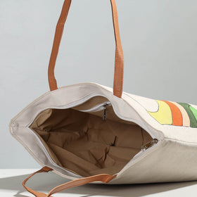  Modern Art - Handpainted Canvas Cotton Shoulder Bag Online at iTokri.com 
