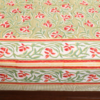 Green - Pure Cotton Double Sanganeri Print Bed Cover Set 11