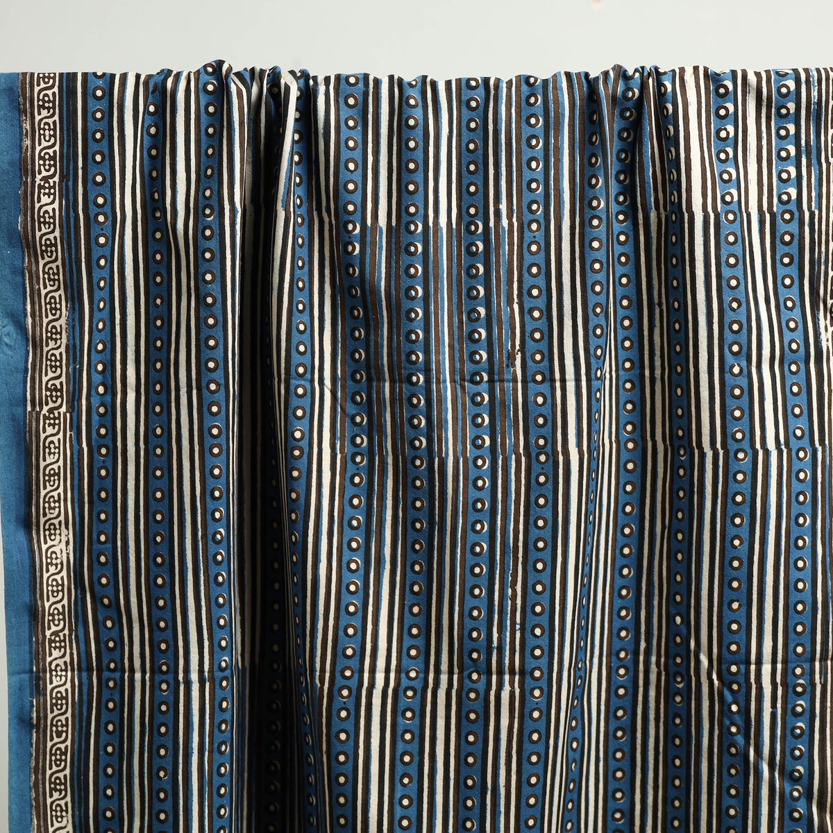 Blue - Pipad Block Printed Cotton Handloom Towel 23