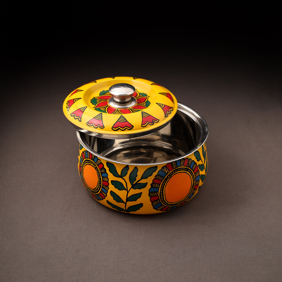 Bengal Patua Handpainted Stainless Steel Casserole 19