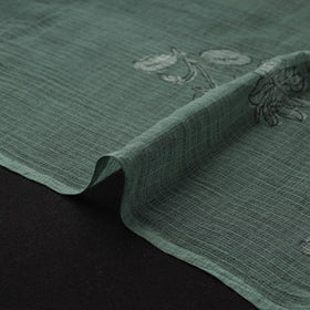 Green - Akola Hand Block Print Kota Doria Cotton Fabric 06