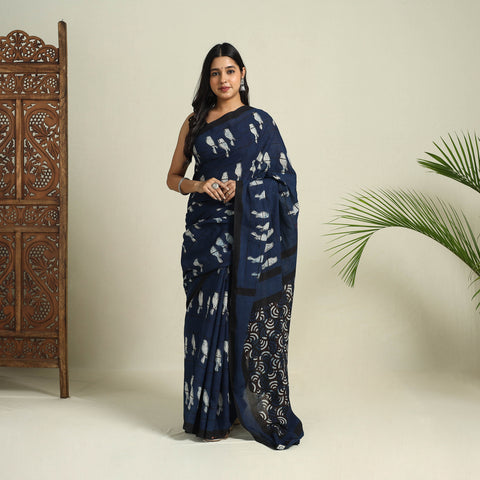 Bindaas Art Natural Dyed Cotton Block Print Saree 37