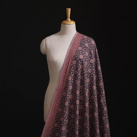 Bagh Hand Block Print Pure Handwoven Merino Wool Natural Dyed Fabric 04