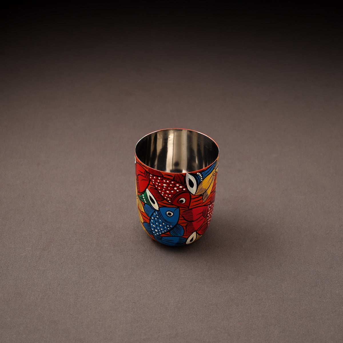 Bengal Patua Handpainted Stainless Steel Glass 03