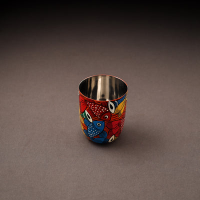 Bengal Patua Handpainted Stainless Steel Glass 03