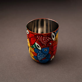Bengal Patua Handpainted Stainless Steel Glass 03