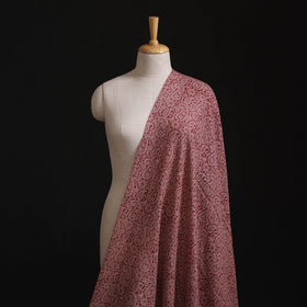Bagh Hand Block Print Pure Handwoven Merino Wool Natural Dyed Fabric 07