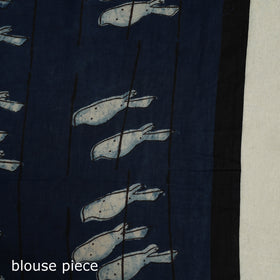  Blue Bindaas Art Natural Dyed Cotton Block Print Saree