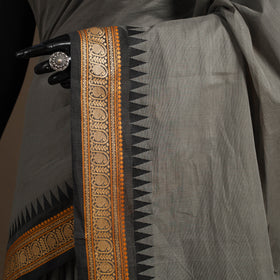 Grey - kandangi chettinad cotton saree with border 67