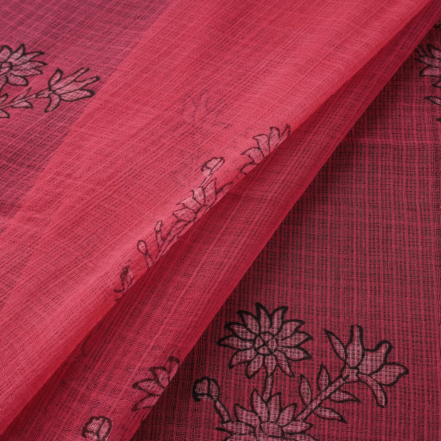 Akola Hand Block Print Kota Doria Cotton Fabric 11