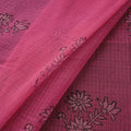 Pink - akola hand block print kota doria cotton fabric 11