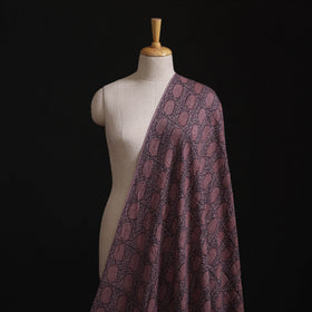 Bagh Hand Block Print Pure Handwoven Merino Wool Natural Dyed Fabric 11