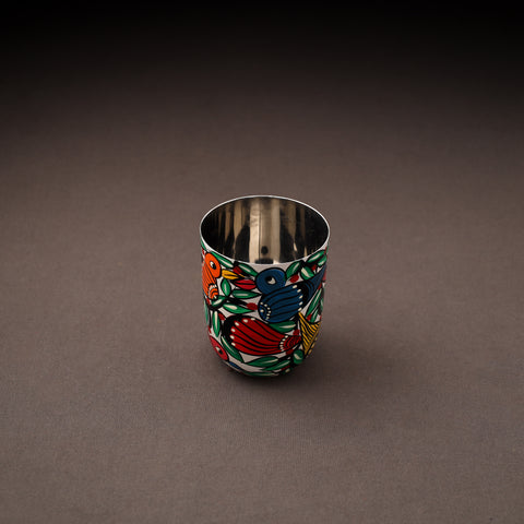 Bengal Patua Handpainted Stainless Steel Glass 05
