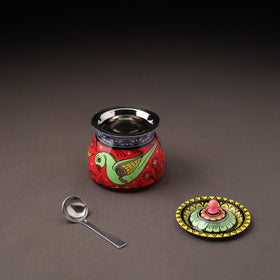 Odisha Pattachitra Handpainted Stainless Steel Ghee Pot 26