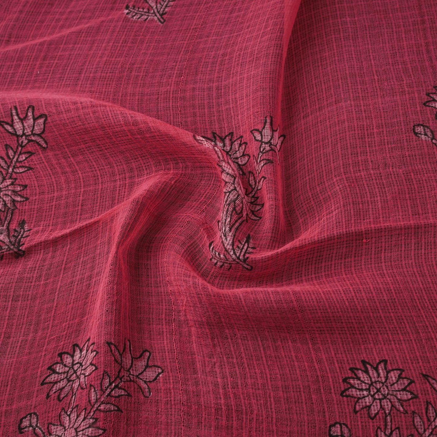 Akola Hand Block Print Kota Doria Cotton Fabric 11