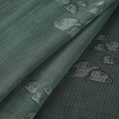 Green - Akola Hand Block Print Kota Doria Cotton Fabric 14