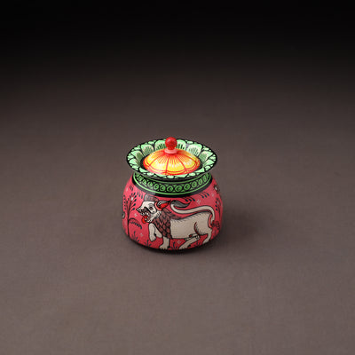Odisha Pattachitra Handpainted Stainless Steel Ghee Pot 28