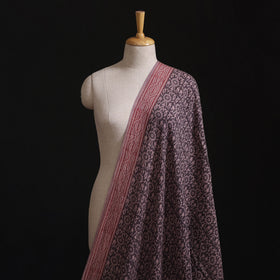 Bagh Hand Block Print Pure Handwoven Merino Wool Natural Dyed Fabric 15