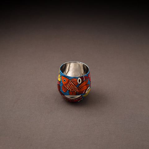 Bengal Patua Handpainted Stainless Steel Glass 07