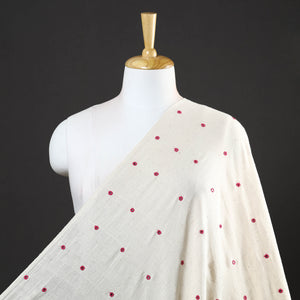 Organic Kala Cotton Handloom Mirror Work Fabric 01