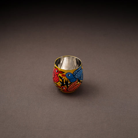 Bengal Patua Handpainted Stainless Steel Glass 08