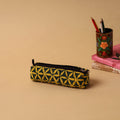 Yellow Handmade Quilted Cotton Pencil Pouch