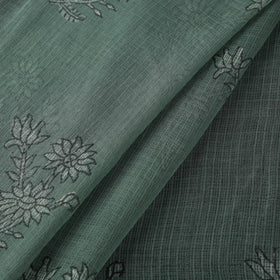 Green - Akola Hand Block Print Kota Doria Cotton Fabric 16