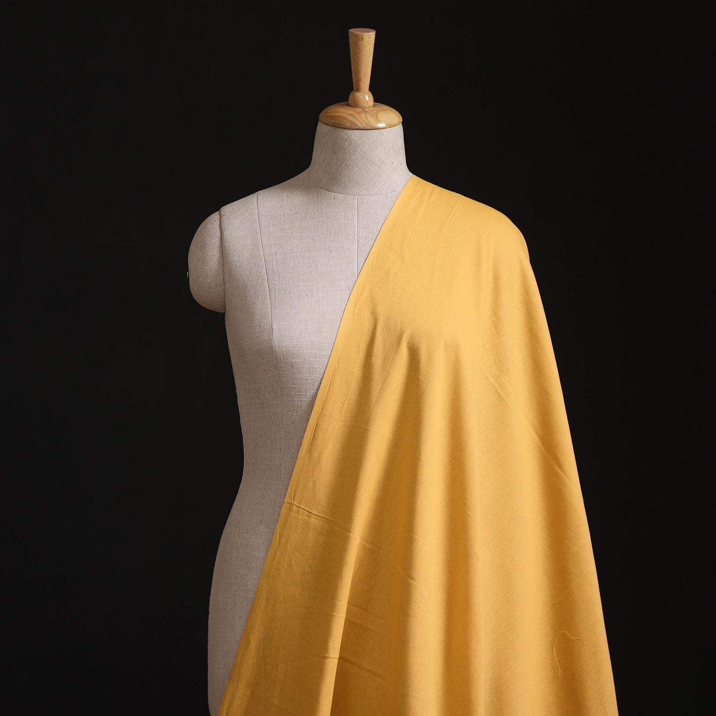 Mustard Yellow - Flex Cotton Prewashed Plain Fabric 07