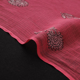 Pink - Akola Hand Block Print Kota Doria Cotton Fabric 17