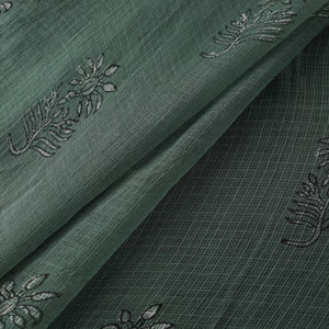 Green - Akola Hand Block Print Kota Doria Cotton Fabric 18