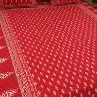 Pure Cotton Double Bagru Print Bed Cover Set 18