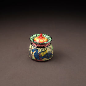 Odisha pattachitra handpainted stainless steel ghee pot
