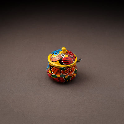 Bengal Patua Handpainted Stainless Steel Ghee Pot 11