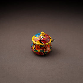 Bengal Patua Handpainted Stainless Steel Ghee Pot 11