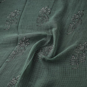 Green - Akola Hand Block Print Kota Doria Cotton Fabric 18