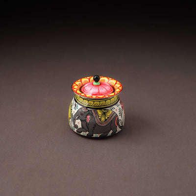 Odisha Pattachitra Handpainted Stainless Steel Ghee Pot 33