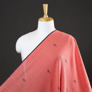 Pink - Organic Kala Cotton Handloom Buti Fabric 09