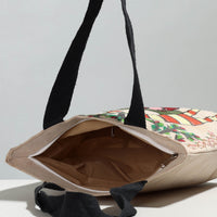 handpainted jute shoulder bag