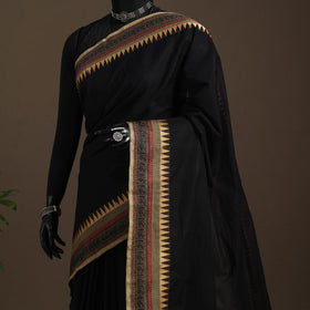 Black - kandangi chettinad cotton saree with border 71