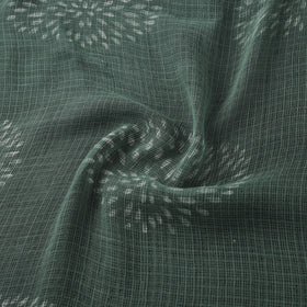 Green - Akola Hand Block Print Kota Doria Cotton Fabric 20