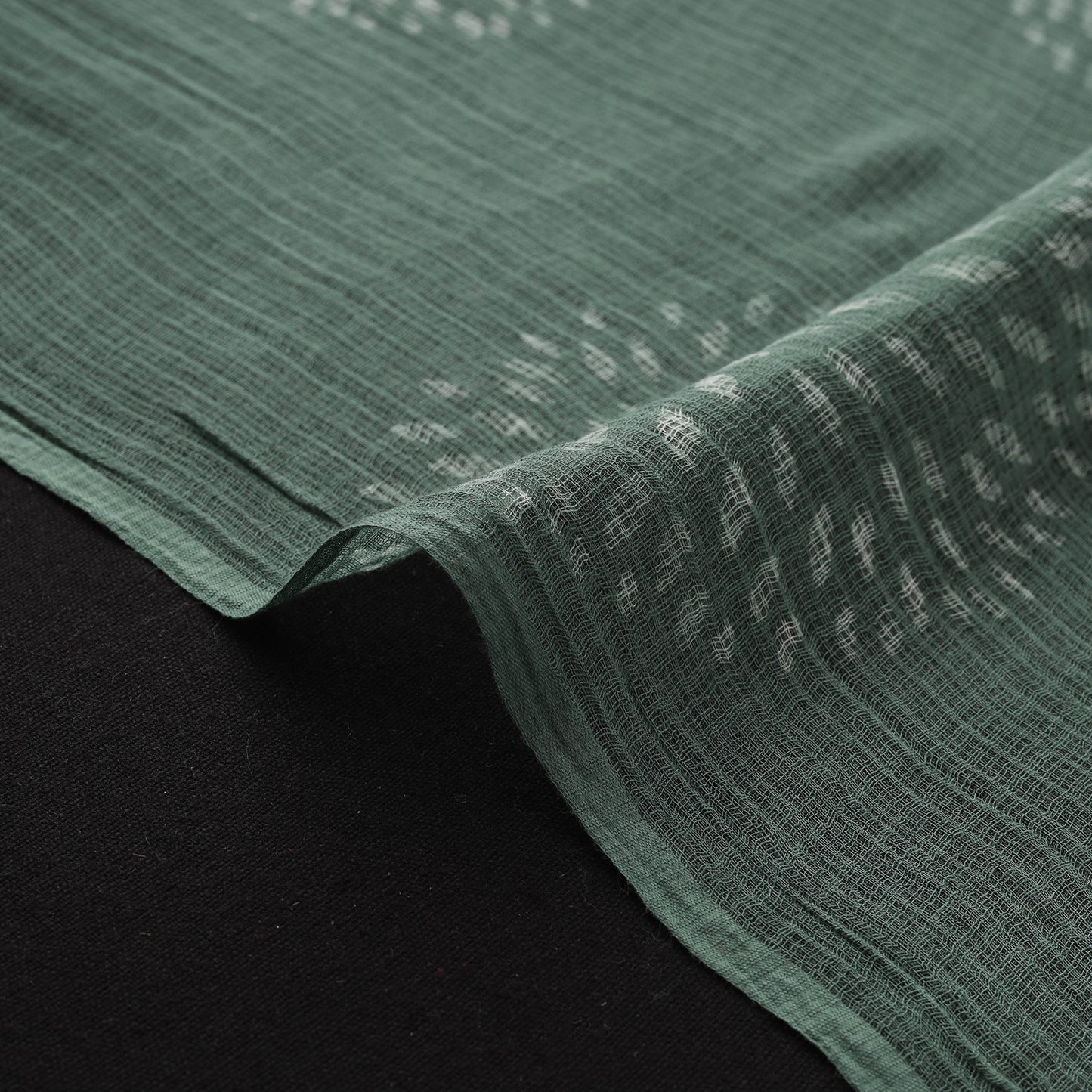 Green - Akola Hand Block Print Kota Doria Cotton Fabric 20