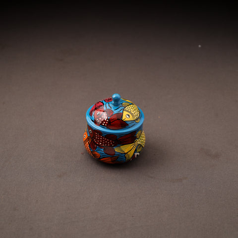 Bengal Patua Handpainted Stainless Steel Ghee Pot 13