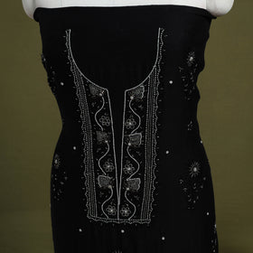 Hand Embroidery 2pc Mul Chanderi Chikankari Dress Material