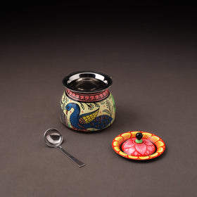 Odisha Pattachitra Handpainted Stainless Steel Ghee Pot 34