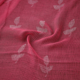 Pink - Akola Hand Block Print Kota Doria Cotton Fabric 21