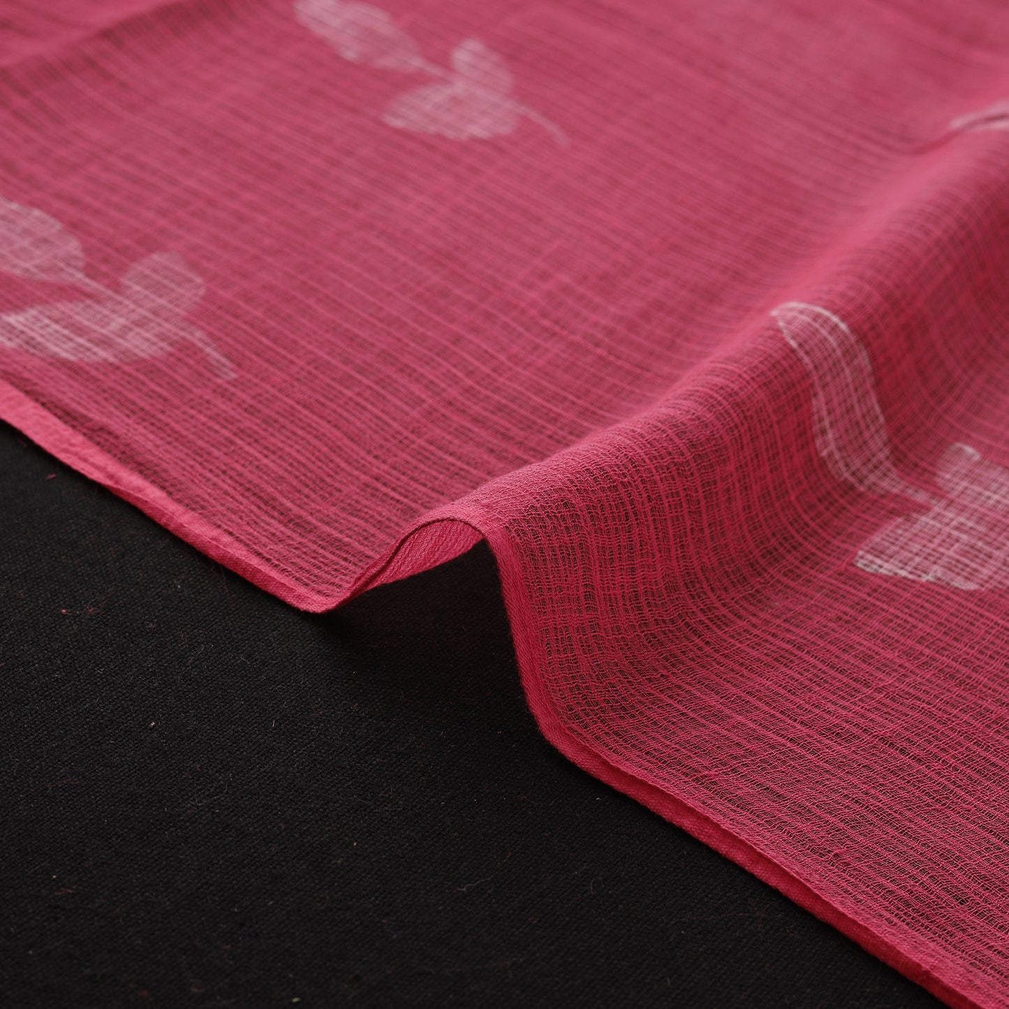 Pink - Akola Hand Block Print Kota Doria Cotton Fabric 21