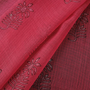 Pink - Akola Hand Block Print Kota Doria Cotton Fabric 23