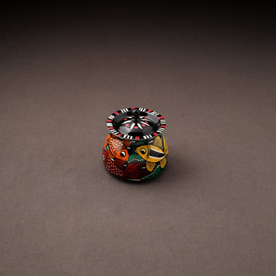 Bengal Patua Handpainted Stainless Steel Ghee Pot 16