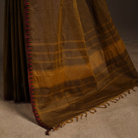 Brown - kandangi chettinad cotton saree with border 73